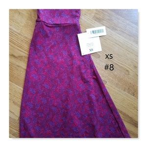 LuLaRoe Azure pink and purple Azure skirt